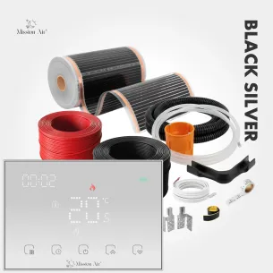 Folia grzewcza Black Silver 160W/m² + Regulator Gemini White