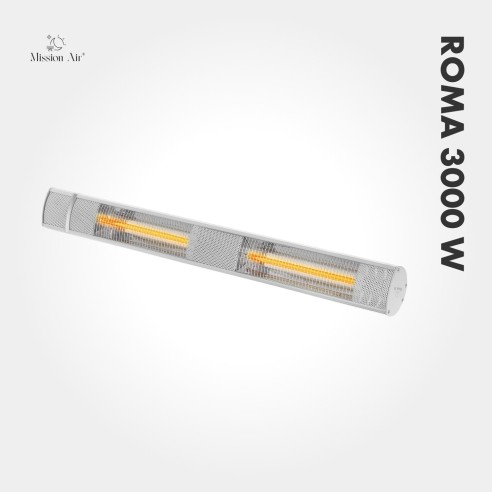 ROMA 3000 W Patio Infrared Heater | Metal, Silver