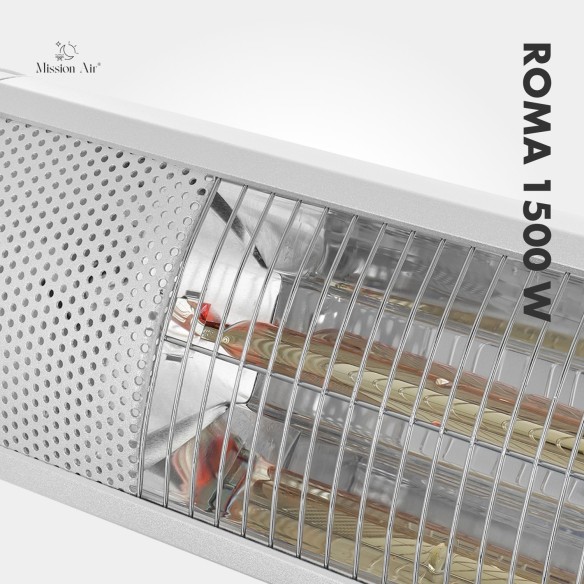 Promiennik tarasowy ROMA 1500W kratka