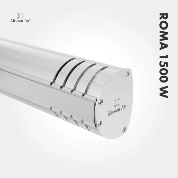 ROMA 1500 W Patio Infrared Heater | Metal, Silver