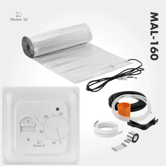 Mata grzewcza MAL 160W/m² + Regulator Aries White