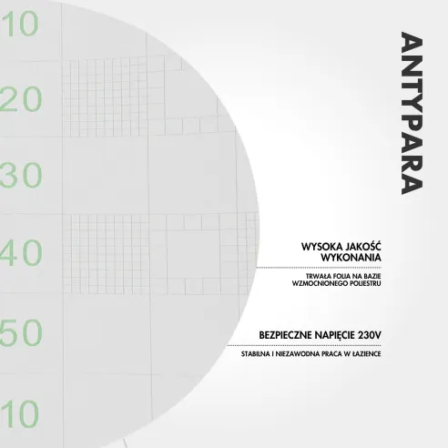 Mata grzewcza ANTYPARA koło wymiary