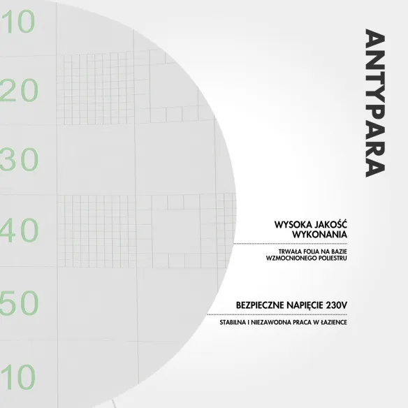 Mata grzewcza ANTYPARA koło wymiary
