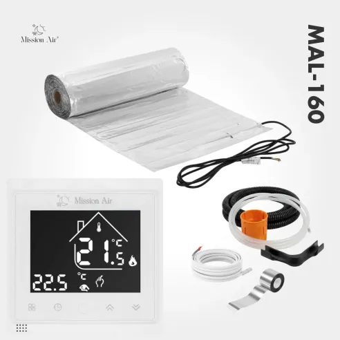 Mata grzewcza MAL 160W/m² + Regulator Libra White