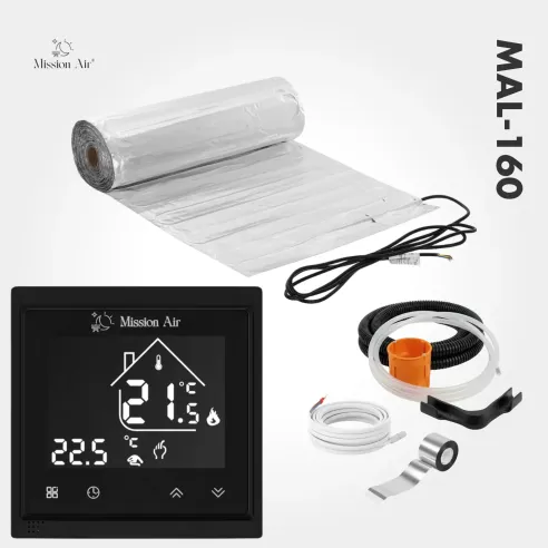 Mata grzewcza MAL 160W/m² + Regulator Libra Black