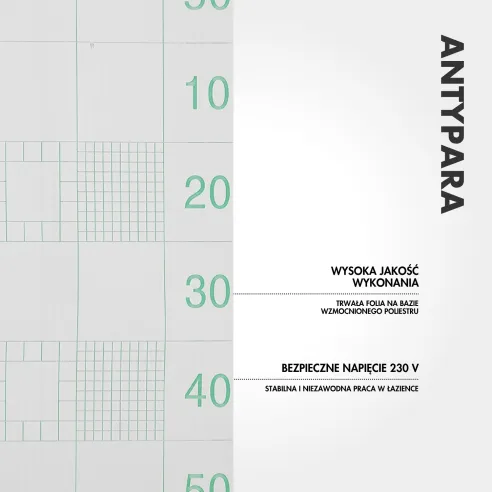 Mata grzewcza ANTYPARA prostokąt wymiary