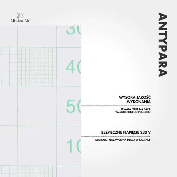 ANTYPARA Heated Anti-Fog Mirror Mat | Square