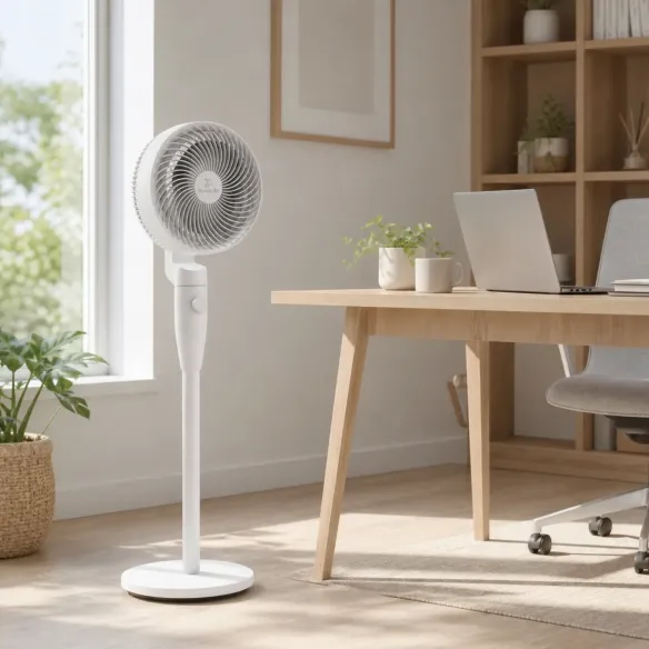 Wentylator podłogowy FAN TUBE | Oscylacja 65°, 3 prędkości, Biały
