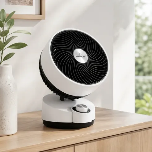 FAN GLOBE 50 W Desk Fan | 75° Oscillation, White