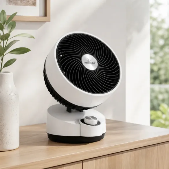 Wentylator biurkowy FAN GLOBE 50 W | Oscylacja 75°, Biały