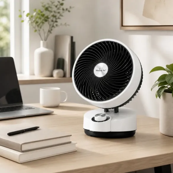 Wentylator biurkowy FAN GLOBE 50 W | Oscylacja 75°, Biały