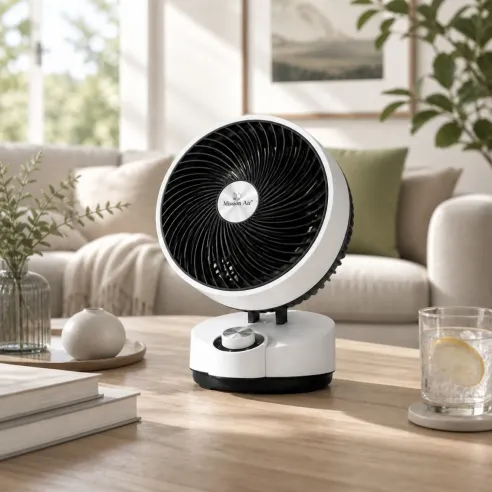 Wentylator biurkowy FAN GLOBE 50 W | Oscylacja 75°, Biały