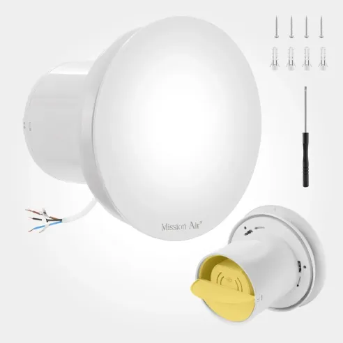 VENO 100 mm Bathroom Fan | Humidity Sensor, White