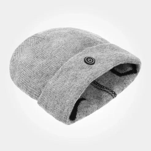 Elektryczna czapka grzewcza E-HAT Grey | USB, podgrzewana zimowa