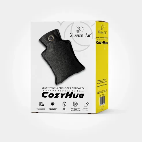 CozyHug 32 × 23 cm Heated Cushion | Electric, Grey