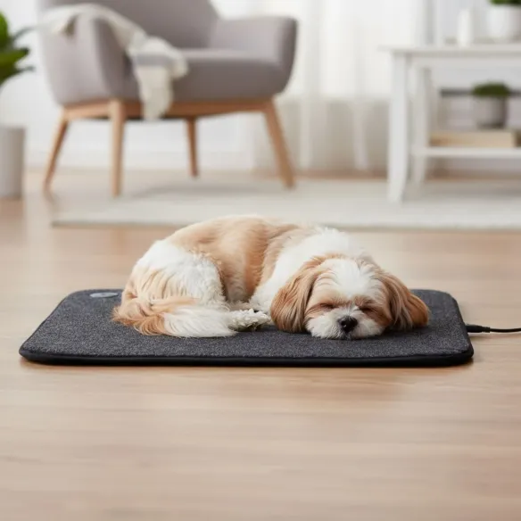 PetMat 60 × 40 cm Heated Pet Mat | Electric, For Dogs & Cats, Grey