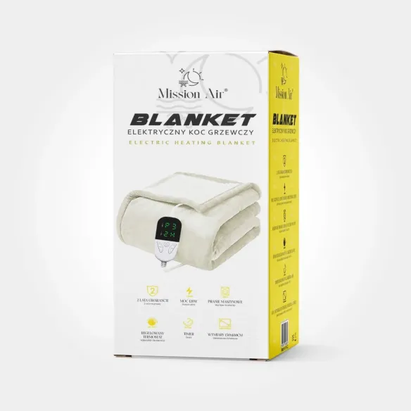 Koc grzewczy BLANKET 150×180 cm | Elektryczny, 3 tryby