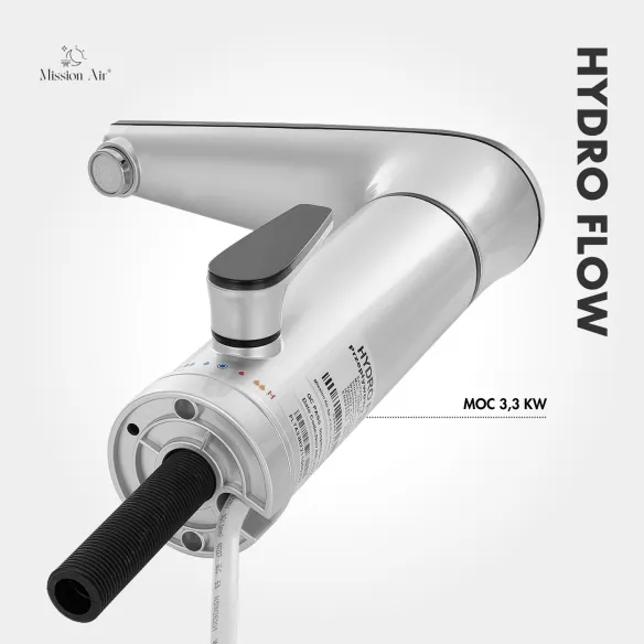 Tył podgrzewacza wody HYDRO FLOW 3,3 kW LCD z przyłączami