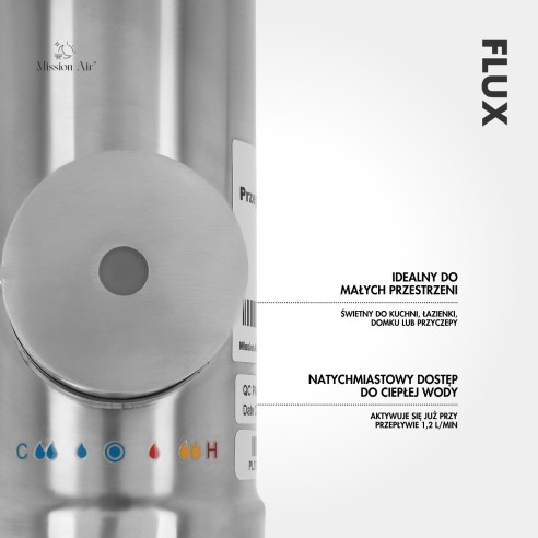 FLUX 3.3 kW Tap-Mounted Instant Water Heater | Electric, LCD Display