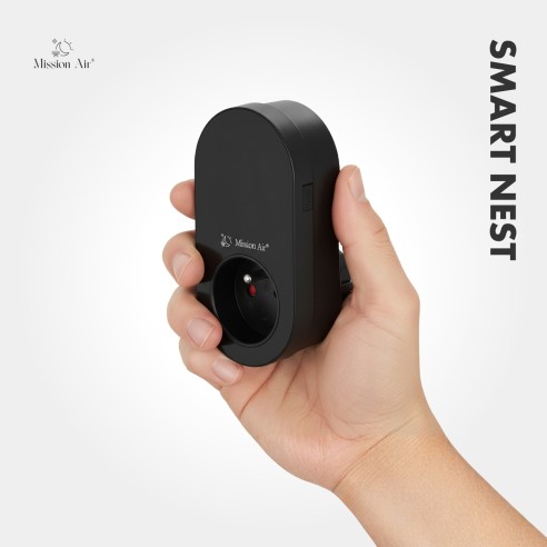 SMART NEST WiFi Plug-In Thermostat | Programmable, Smart App, Black