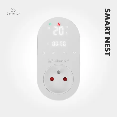 SMART NEST WiFi Plug-In Thermostat | Programmable, Smart App, White