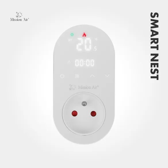 SMART NEST WiFi Plug-In Thermostat | Programmable, Smart App, White