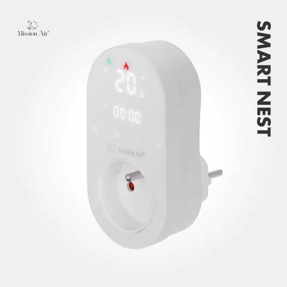 SMART NEST WiFi Plug-In Thermostat | Programmable, Smart App, White