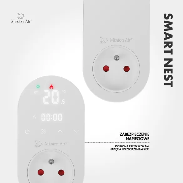 SMART NEST WiFi Plug-In Thermostat | Programmable, Smart App, White