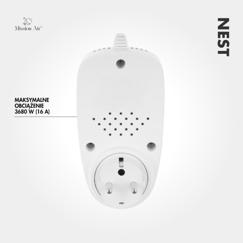 Regulator temperatury NEST WiFi biały – widok z przodu