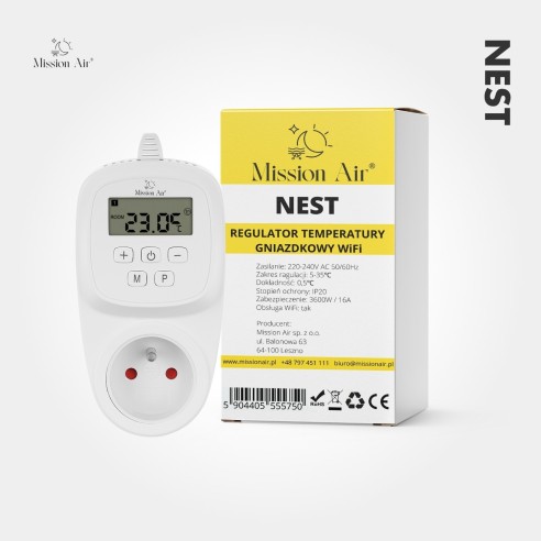 NEST WiFi Temperature Controller | Plug-in, Programmable, White