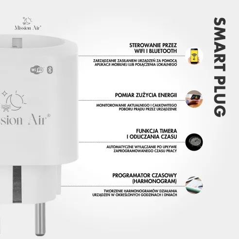 Funkcje inteligentnego gniazdka Smart Plug WiFi