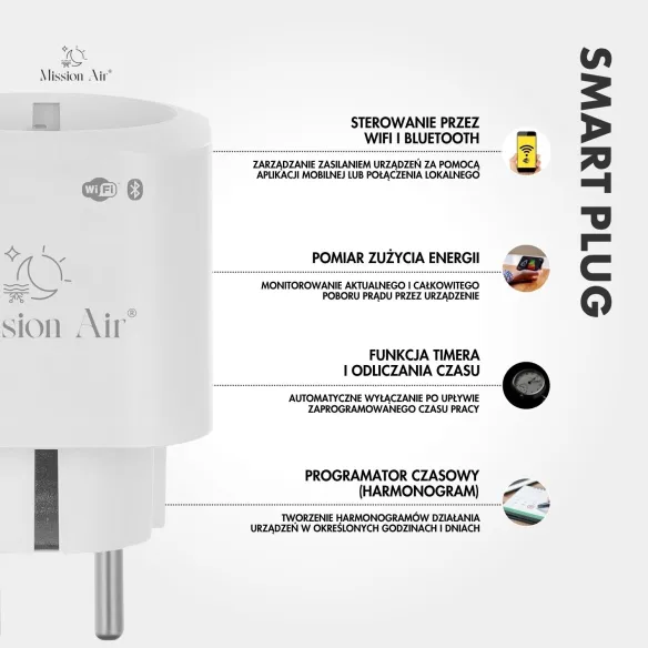 WiFi Smart Plug Intelligent Socket | App Control, White