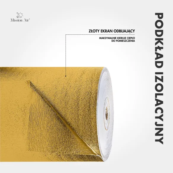 Gold Insulation Underlay | 3 mm Thickness, 1 m²
