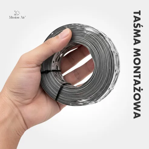 Taśma montażowa do kabli grzewczych w dłoni