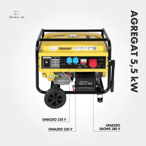 Agregat prądotwórczy 5,5 kW 13 HP | Wysoka moc, zasilanie awaryjne