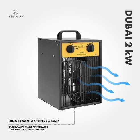 DUBAI 2000 W Electric Air Heater | PTC, Portable