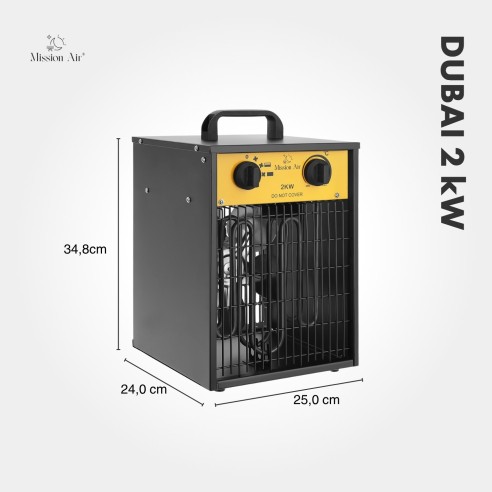 DUBAI 2000 W Electric Air Heater | PTC, Portable