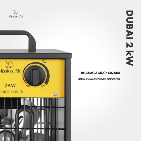 DUBAI 2000 W Electric Air Heater | PTC, Portable