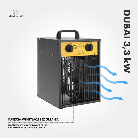DUBAI 3300 W Electric Air Heater | PTC, Portable