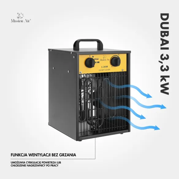 Nagrzewnica powietrza DUBAI 3300W nawiew