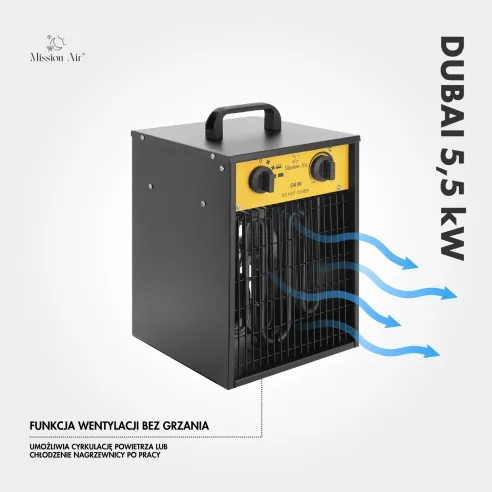 DUBAI 5000 W Electric Air Heater | PTC, Portable