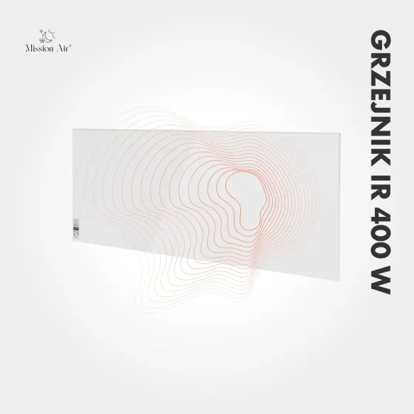 IR 400 W Infrared Heater | Panel with Thermostat, White