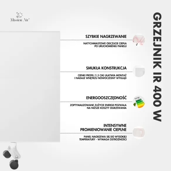 Grzejnik IR 400 W – opis funkcji i parametrów
