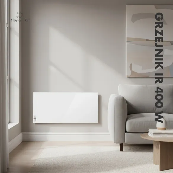 Grzejnik IR 400 W – montaż ścienny w pomieszczeniu