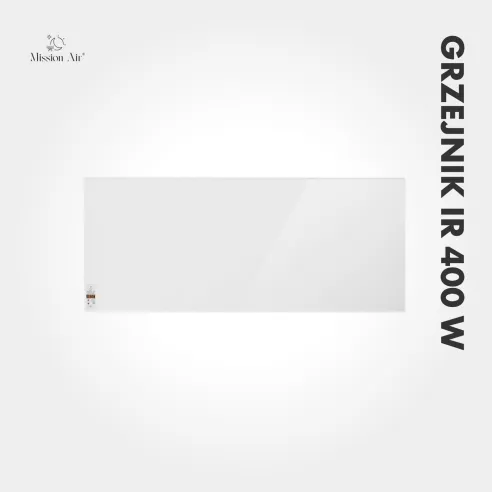 IR 400 W Infrared Heater | Panel with Thermostat, White