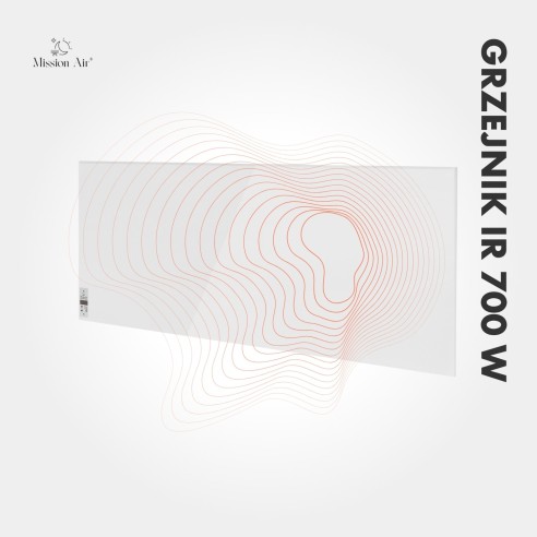 IR 700 W Infrared Heater | Freestanding or Wall-Mounted, White