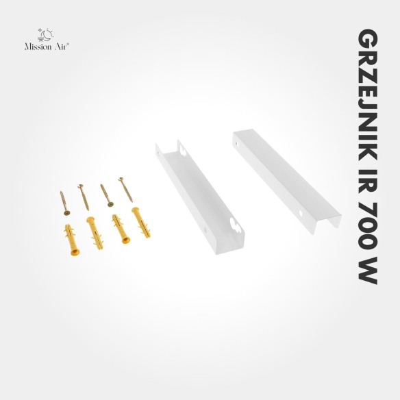 IR 700 W Infrared Heater | Freestanding or Wall-Mounted, White