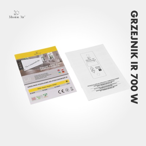 IR 700 W Infrared Heater | Freestanding or Wall-Mounted, White