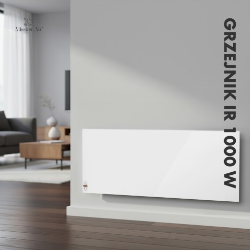 IR 1000 W Infrared Heater | Side Thermostat, White