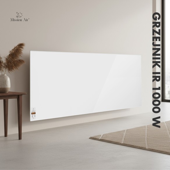 IR 1000 W Infrared Heater | Side Thermostat, White